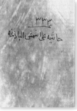 аль-Хашия галя-ш-Шамс аль-базига. الحاشية على الشمس البازغة